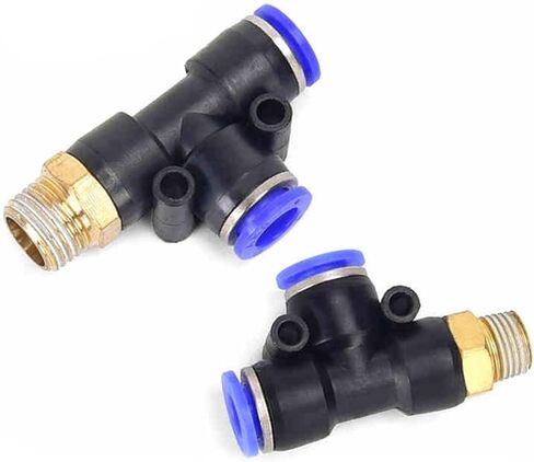 الموصل الهوائي 4mm-12mm خرطوم OD 1/8 "1/4" 3/8 "1/2" ذكور الخيط الذكور الأنبوب الأنبوب المرفق أنبوب هواء الضغط في التركيب (خرطوم OD 12 مم ، 3/8 بوصة) in Saudi Arabia