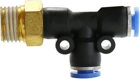 الموصل الهوائي 4mm-12mm خرطوم OD 1/8 "1/4" 3/8 "1/2" ذكور الخيط الذكور الأنبوب الأنبوب المرفق أنبوب هواء الضغط في التركيب (خرطوم OD 12 مم ، 3/8 بوصة) in Saudi Arabia
