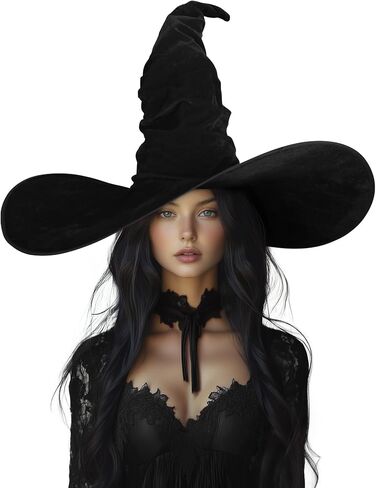 UQJE WIND'S WIDCH WITCH HAT البالغين السحرة قبعة هالوين زي in Saudi Arabia