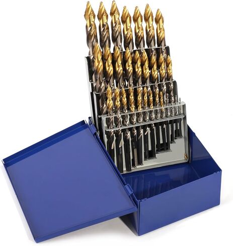 مجموعة بتات حفر Comoware 115pcs (1/16 "-1/2") ، M35 HSS Twist Drill Bits ، طول الوظيف ، شانك مستقيمة ، تدريبات معدنية مجمدة للصلب ، الفولاذ المقاوم للصدأ/الحديد/الخشب/البلاستيك ، مع حالة تخزين مفهرسة معدنية in Kuwait