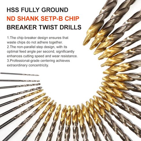 مجموعة بتات حفر Comoware 115pcs (1/16 "-1/2") ، M35 HSS Twist Drill Bits ، طول الوظيف ، شانك مستقيمة ، تدريبات معدنية مجمدة للصلب ، الفولاذ المقاوم للصدأ/الحديد/الخشب/البلاستيك ، مع حالة تخزين مفهرسة معدنية in Kuwait