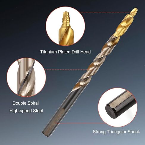 مجموعة بتات حفر Comoware 115pcs (1/16 "-1/2") ، M35 HSS Twist Drill Bits ، طول الوظيف ، شانك مستقيمة ، تدريبات معدنية مجمدة للصلب ، الفولاذ المقاوم للصدأ/الحديد/الخشب/البلاستيك ، مع حالة تخزين مفهرسة معدنية in Kuwait
