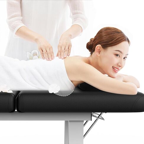 طاولة التدليك الوردي الثابتة الثابتة ، مهد سرير تجميل قابل للتعديل ، 800 رطل إطار معدني بو ، سرير سرير سرير احترافي ، 75 "L x 31.5'WW in Saudi Arabia