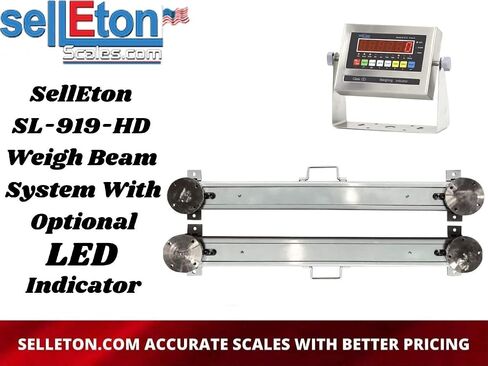 SellEton SL-919-HD Weigh Beam System/Portable Includes 2 Weigh Bars, 4 Stainless Steel Leveling Feet with LED Indicator - 24 Inch, 5K in Saudi Arabia