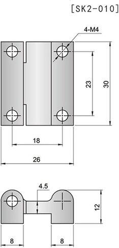 SK2-010 مربع خزانة كهربائية سبيكة الزنك بعقب المفصلية 1pcs in Saudi Arabia