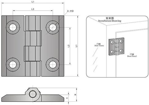 Steel Door Butt Hinge SK2-018W Automation Equipment Closing Industrial Door Butt Hinge 1Pcs in Saudi Arabia