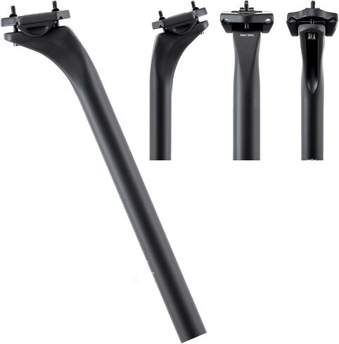 Ultra Light Carbon Seatpost 27.2 Road Mountain BMX Bike Seat Post, Shock Absorption and Comfortable, Capacity of 100kg, Weight 170g ± 5g, Length 350mm, Matte in Saudi Arabia