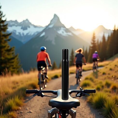 مقعد الدراجة الأسود ما بعد الصلب 25.4 ملم لأنبوب دراجة كرسي أجزاء ركوب الدراجات B. المقاود ، وظائف المقعد in Kuwait