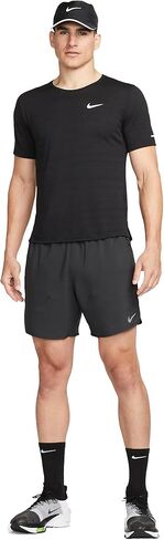 Nike Dri-FIT Stride Men's 7" Brief-Lined Running Shorts (as1, Alpha, l, Regular, Regular, Black/Black, Regular Fit) in Saudi Arabia