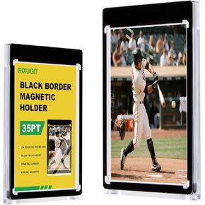 35PT 2-Card Black Border Magnetic-Holder - 5-Pack One Touch Magnetic Card Holder, 2-Card Magnetic Card Case, Card Protector for Game, Baseball Sports Cards, Fit for Standard Cards Storage and Display in Kuwait