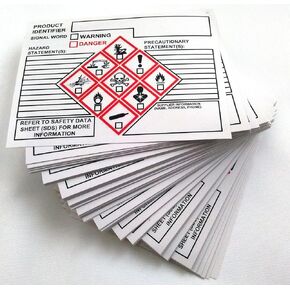 New GHS Label OSHA Chemical Secondary Label 4"x3" (100 Pack) in Saudi Arabia