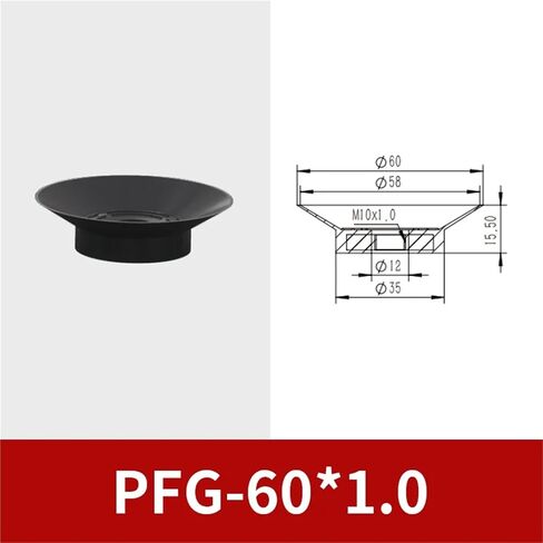 1pc PFG Patterned Inner Thread Robot Industrial Heavy-Duty Vacuum Suction Silicone Sucker Chuck(PFG-150) in Saudi Arabia