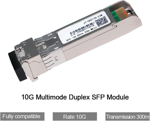 1PCS 10G SR SFP+ MODULE MULTI-MOPE DUPLEX LC GIGABIT 850NM 300M MODEL SFP SFP MODY متوافقة مع التبديل in Kuwait