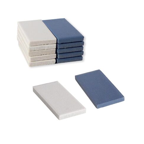 لوحة سلسلة للاختبار المعدني ، أدوات الجيولوجيا ، صخور تحديد الهوية المعدنية مجموعة بلاط البورسلين بلاط لوحة أبيض أبيض (حزمة 12) in Kuwait