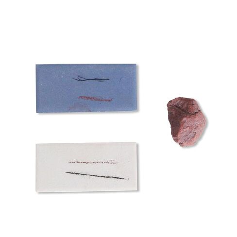 لوحة سلسلة للاختبار المعدني ، أدوات الجيولوجيا ، صخور تحديد الهوية المعدنية مجموعة بلاط البورسلين بلاط لوحة أبيض أبيض (حزمة 12) in Kuwait