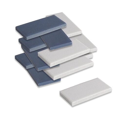 لوحة سلسلة للاختبار المعدني ، أدوات الجيولوجيا ، صخور تحديد الهوية المعدنية مجموعة بلاط البورسلين بلاط لوحة أبيض أبيض (حزمة 12) in Kuwait