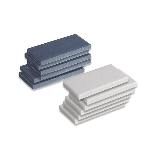 لوحة سلسلة للاختبار المعدني ، أدوات الجيولوجيا ، صخور تحديد الهوية المعدنية مجموعة بلاط البورسلين بلاط لوحة أبيض أبيض (حزمة 12) in Kuwait