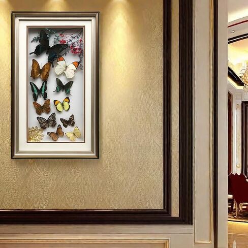 True Colorful Butterfly Specimen Photo Frame, Insect Specimen,Oddities, Biology, Used for Science Education, Gothic Home Decoration Aesthetics (Multicolored Butterfly Vertical Frame) in Kuwait