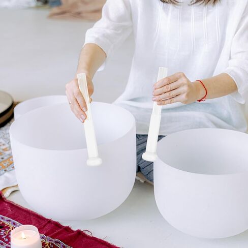 2pcs Singing Bowl Mallet Clear Acrylic Striker Mallet Crystal Singing Bowl Rod for Playing Crystal Meditation Yoga or Sound Baths in Saudi Arabia