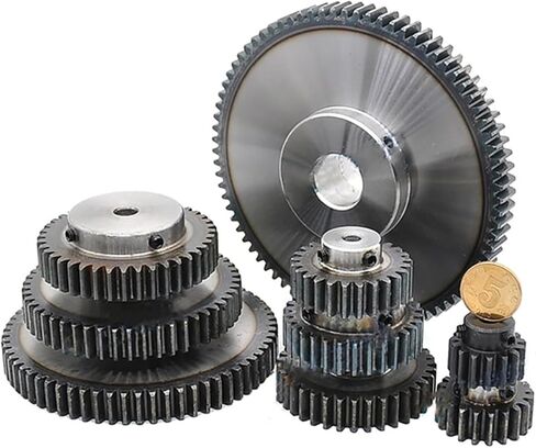 Gear Teeth Spiral Bevel Gear 1pcs 15-30 Teeth 1.5 Die Step Gear 1.5M 45# Steel Bore 8mm Metal Motor Cam Gear Spur Gear(30 Teeth) in Saudi Arabia