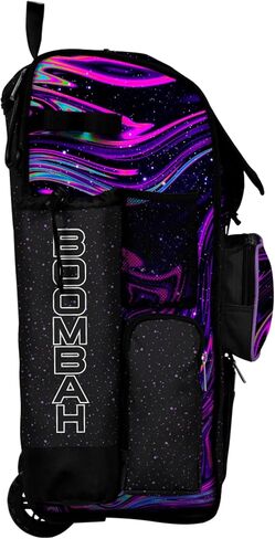 Boombah Rolling Superpack Baseball/Softball Gear Bag - مقبض تلسكوبي - يحمل 4 خفافيش - نسخة ذات عجلات - Supernova - ألوان متعددة in Kuwait