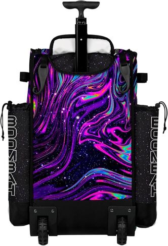 Boombah Rolling Superpack Baseball/Softball Gear Bag - مقبض تلسكوبي - يحمل 4 خفافيش - نسخة ذات عجلات - Supernova - ألوان متعددة in Kuwait
