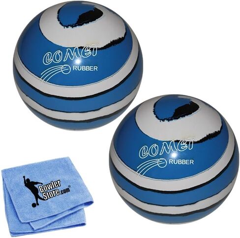 EPCO Duckpin Bowling Balls- Comet Rubber - Royal with White & Black (4 7/8 inch- 3lbs. 8 oz.) 2 Balls in Saudi Arabia