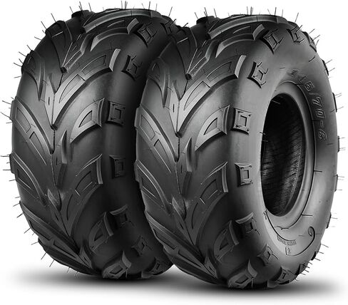 145/70-6 ATV Tires 145 70-6 Go Kart & Mini Bike Street Tires 145x70-6, 6 PR, Tubeless, Set of 2 in Saudi Arabia