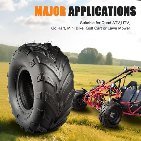 145/70-6 ATV Tires 145 70-6 Go Kart & Mini Bike Street Tires 145x70-6, 6 PR, Tubeless, Set of 2 in Saudi Arabia