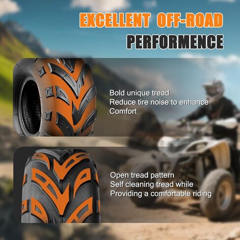 145/70-6 ATV Tires 145 70-6 Go Kart & Mini Bike Street Tires 145x70-6, 6 PR, Tubeless, Set of 2 in Saudi Arabia