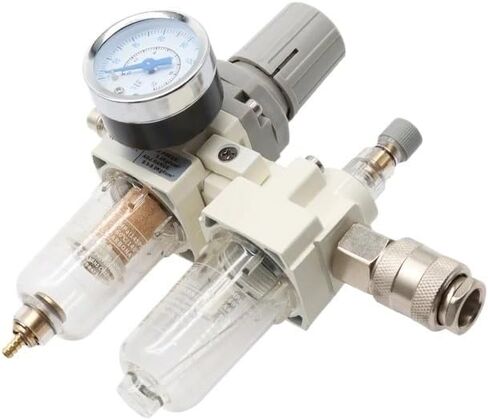Compressor Air Filter Pressure Regulator Trap Pneumatic Oil Water Separator Pump Manual Drainage Supply AC2010-02 Type(AC2010-02 PC8-02) in Saudi Arabia