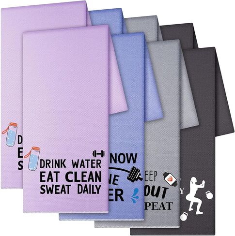 Peryiter 8 Pack Funny Workout Gym Cooling Tailing Higds for Women Men 40 "X12" Microfiber Treasable Tream Towels for Dict and Face ، Gifts Novelty Summer for Workout Bodybuilding Lover in Saudi Arabia