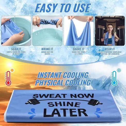 Peryiter 8 Pack Funny Workout Gym Cooling Tailing Higds for Women Men 40 "X12" Microfiber Treasable Tream Towels for Dict and Face ، Gifts Novelty Summer for Workout Bodybuilding Lover in Saudi Arabia