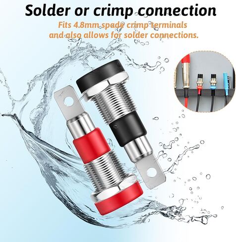 10 PCS Banana Jack Socket Female Banana Plug Connectors Bananas Jack Red and Black Female Socket Binding Post Adapter Brass Soldering Females Sockets Binding Post Adapter for DIY Test Projects in Saudi Arabia