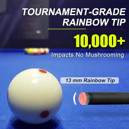 عصا تجمع ألياف الكربون 20-21 أوقية ، طرف قوس قزح 13 مم ، 3/8 * 8 ، تشمل علبة جديلة ، حماة المفاصل ، رسائل وقفازات جديلة in Kuwait