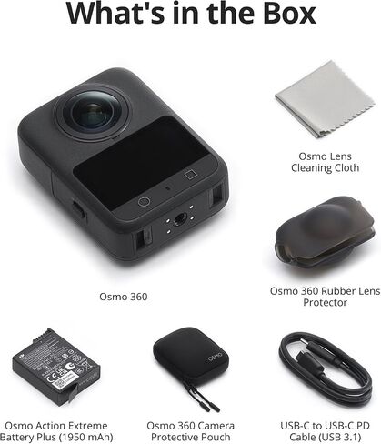 DJI Osmo 360 Adventure Combo, 360 Action Camera | 1-Inch 360° Imaging, Extended Battery Life With 3 Batteries, Native 8K 360° Video, 4K/120fps & 170° Boost Video in Kuwait