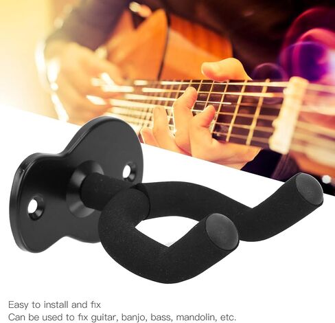 Guitar Wall Mount Holder with Soft Sponge Protection, Red Copper Metal Guitar Bracket for Safe Storage and Display (Copper) in Saudi Arabia