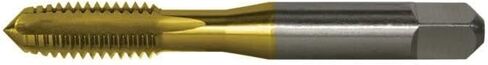Vermont Tap & Die TN-3105 High-Speed Steel Straight Fluted Ground Thread Hand Tap, TiN Coated, Round With Square End, Bottoming Chamfer, 5/16"-18 Thread Size, H3 Pitch Diameter, 4 Flutes in Saudi Arabia