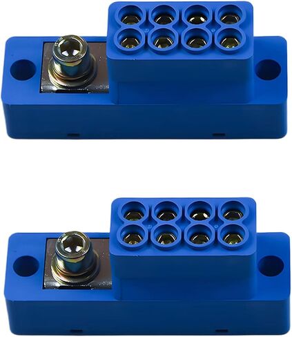 Busbar Terminal Block 1-in-4-Out | 12V-690V 60A High Current Power Distribution | Flame Retardant PC | with Thickened Copper Busbars for Industrial/EV Systems 1 Pack in Saudi Arabia