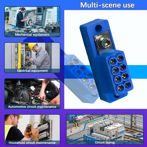 Busbar Terminal Block 1-in-4-Out | 12V-690V 60A High Current Power Distribution | Flame Retardant PC | with Thickened Copper Busbars for Industrial/EV Systems 1 Pack in Saudi Arabia
