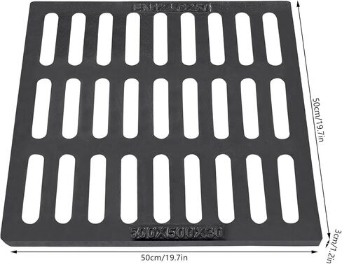 Outdoor Drain Cover, 19.7x19.7 Cast Iron Drain Sewer Grate for Catch Basin USA in Saudi Arabia
