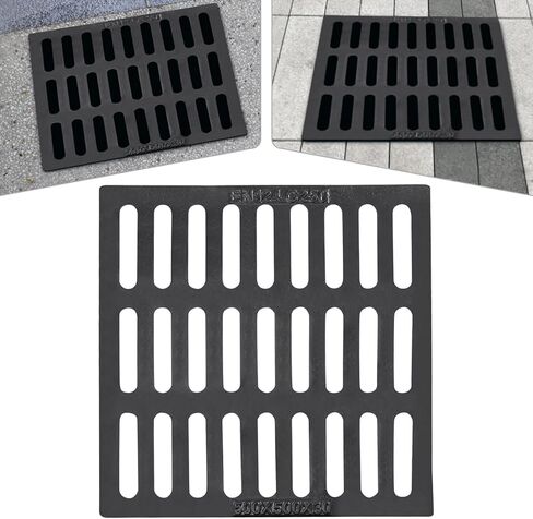 Outdoor Drain Cover, 19.7x19.7 Cast Iron Drain Sewer Grate for Catch Basin USA in Saudi Arabia
