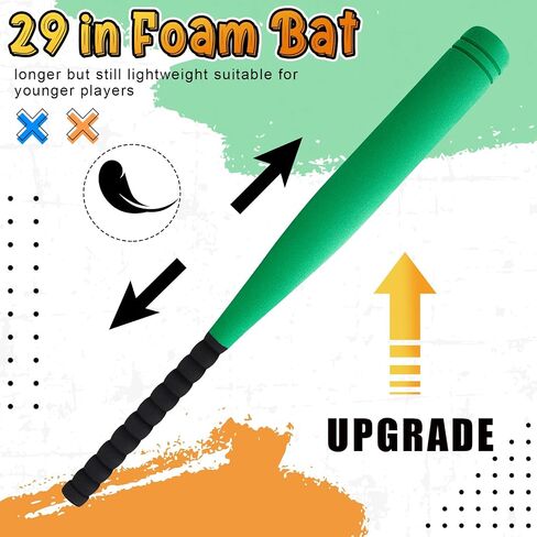 6 PCS 29 Foam Baseball Bat PE معدات PE للمدرسة الابتدائية لتلعب السلامة in Saudi Arabia