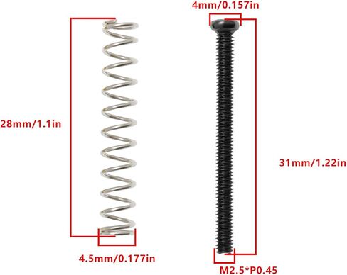 قم بإنشاء فكرة 8 مجموعات من مسامير التثبيت الالتقاط Humbucker M2.5 X P0.45 طول 31 مم مع نوابض 28 مم لتركيب الغيتار المزدوج لقطات وتعديلها ، والذهب in Saudi Arabia
