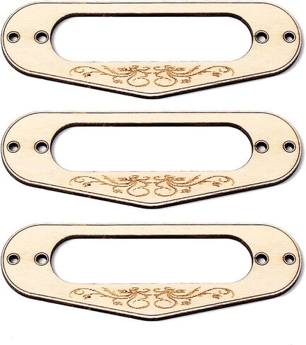 Alnicov 3 PCS Maple Wood Single Coil Pickup Place Plate Ring Ring For Guitar in Saudi Arabia