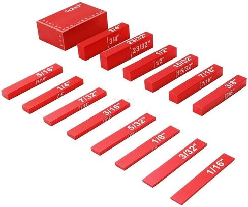 gage Blocks, Precision Blocks 15PCS Metric Setup Blocks,Height Gauge Set Router Table Set,Flat Cushion Measuring Lathe Tool(Blu) in Kuwait