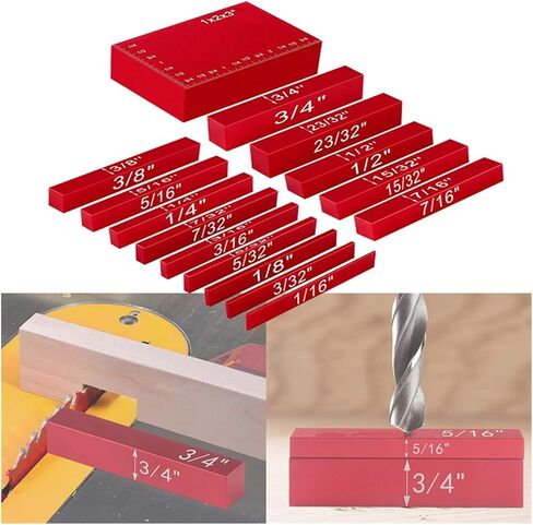 gage Blocks, Precision Blocks 15PCS Metric Setup Blocks,Height Gauge Set Router Table Set,Flat Cushion Measuring Lathe Tool(Blu) in Kuwait