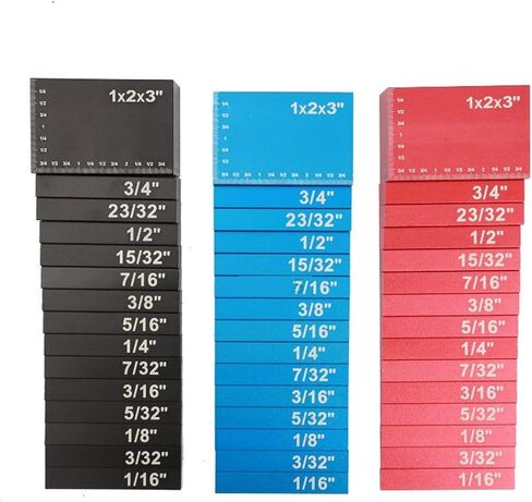 gage Blocks, Precision Blocks 15PCS Metric Setup Blocks,Height Gauge Set Router Table Set,Flat Cushion Measuring Lathe Tool(Blu) in Kuwait