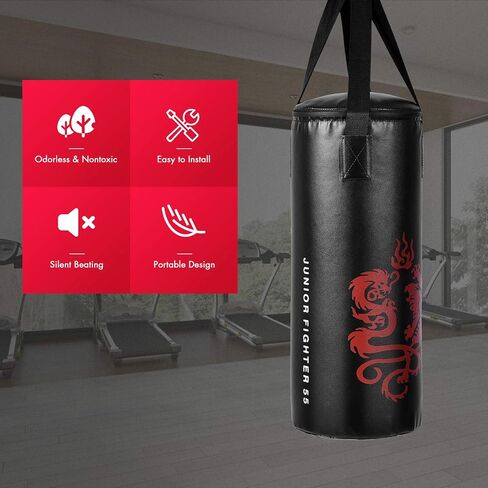 GYMAX Kids Punching Bag Set, Prefilled Junior Kick Boxing Bag Kit with Gloves & Jumping Rope, Heavy Duty Wall Mounted Punching Bag for Youth MMA, Martial Kungfu Thai Training in Saudi Arabia