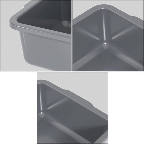 35 L Plastic Utility Bus Tubs, Large Commercial Bus Trays, Gray, 4 Packs in Kuwait